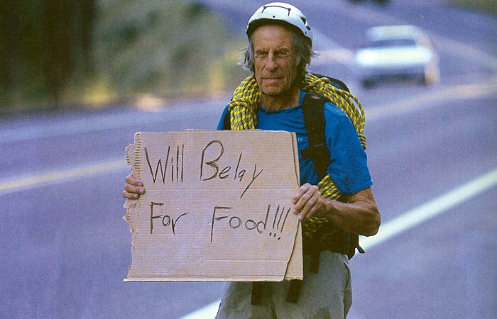 Will belay for food!